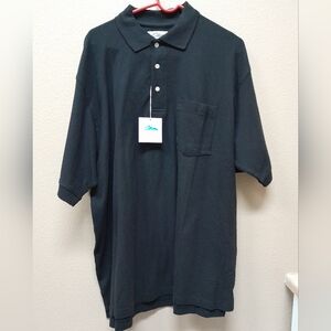 NWT Tri-Mountain  Polo Shirt XL Black